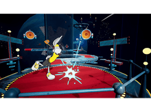 Charger l'image dans la galerie, Bugs Bunny dans un cadre spatial, donnant un coup de pied et créant une explosion bleue.