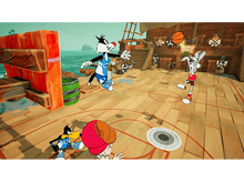 Charger l'image dans la galerie, Des personnages de dessins animés jouant au basket-ball sur un pont.