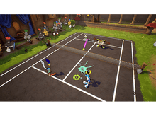 Charger l'image dans la galerie, Scène de jeu de tennis de dessin animé. Les joueurs sont divers personnages de dessins animés jouant au tennis.