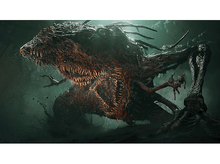 Charger l'image dans la galerie, Un grand monstre horrible avec de nombreuses dents dans un cadre sombre.