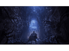 Charger l'image dans la galerie, Une image de fantasy sombre. Une silhouette encapuchonnée se tient dans un hall de pierre.