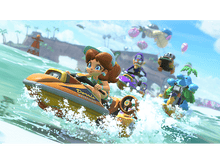 Charger l'image dans la galerie, Scène de jeu vidéo, une course de bateaux. Daisy dans un bateau jaune participe à la course.