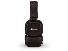 Charger l'image dans la galerie, Casque Marshall marron sur fond blanc. Le casque est en position face à l'avant.
