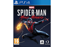 Charger l'image dans la galerie, Couverture du jeu Spider-Man: Miles Morales. Spider-Man en costume noir et rouge, pose d'action.