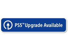 Charger l'image dans la galerie, Une bannière bleue avec le texte "PS5 Upgrade Available" et une flèche vers le haut.