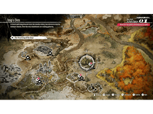 Charger l'image dans la galerie, Une carte d'un monde de jeu avec différentes zones et icônes. On dirait un jeu de fantasy.