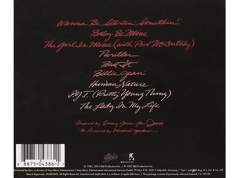 Michael Jackson - Thriller CD
