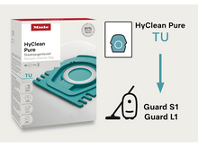 Charger l'image dans la galerie, Sac d'aspirateur avec l'étiquette 'HyClean Pure' et des icônes.