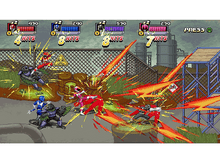 Charger l'image dans la galerie, Une scène de jeu vidéo avec des Power Rangers combattant des monstres.