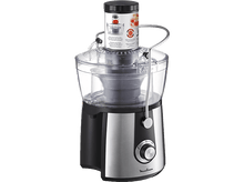 Charger l'image dans la galerie, Robot culinaire avec bol transparent, base noire et argentée et tube d'alimentation.