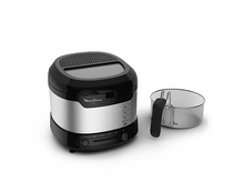 Charger l'image dans la galerie, Friteuse Moulinex Uno noire et argentée avec un panier.