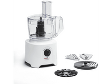 Charger l'image dans la galerie, Robot culinaire Moulinex Easy Force blanc. Inclut lames et accessoires. Fond blanc.