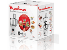 Charger l'image dans la galerie, Boîte d'un robot culinaire Moulinex, présentant le produit et ses caractéristiques.