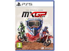 Charger l'image dans la galerie, Couverture du jeu MXGP24. Pilotes de motocross sur motos. Logo PS5 en haut.