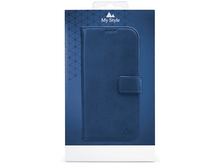 Charger l'image dans la galerie, Coque de téléphone bleue dans son emballage, isolée sur fond blanc, avec le logo My Style.