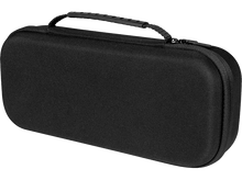 Charger l'image dans la galerie, Étui de transport noir avec une poignée et une fermeture éclair. Forme ovale.