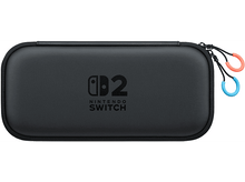 Charger l'image dans la galerie, Étui noir Nintendo Switch avec logo Switch. Sangles orange et bleues à droite.