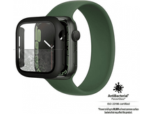 Charger l'image dans la galerie, Smartwatch verte avec protection d'écran noire et bracelet vert.