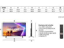Charger l'image dans la galerie, Panneau arrière de TV avec ports, logo HDMI et fond violet-bleu.