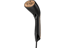 Charger l'image dans la galerie, Un défroisseur Philips noir et doré avec un cordon d'alimentation.