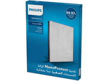 Charger l'image dans la galerie, Une boîte de filtre à air Philips bleue avec texte blanc, un filtre blanc et un logo.