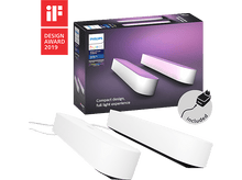 Charger l'image dans la galerie, Barres lumineuses Philips Hue dans une boîte. Deux barres blanches et une alimentation.