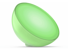 Charger l'image dans la galerie, Lumière verte en forme de demi-sphère avec une base arrondie, légèrement inclinée.