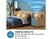 Charger l'image dans la galerie, Intérieur d'une maison avec une scène de chambre, un purificateur d'air est sur la table de nuit.