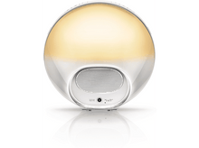 Charger l'image dans la galerie, Lampe de réveil Philips blanche avec lumière jaune.