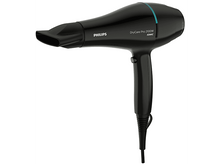 Charger l'image dans la galerie, Sèche-cheveux ionique Philips DryCare Pro 2100W noir sur fond blanc.