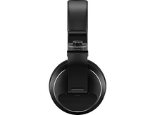 Charger l'image dans la galerie, Casque Pioneer DJ noir, vue centrée. Accents argentés, design plié.
