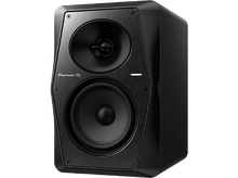 Charger l'image dans la galerie, Enceinte Pioneer DJ noire avec un haut-parleur sombre et un tweeter.