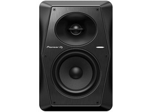Charger l'image dans la galerie, Enceinte Pioneer DJ noire. Comprend un woofer, un tweeter et le logo Pioneer DJ.