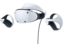 Charger l'image dans la galerie, Casque et manettes PlayStation VR2 blancs, montrant le design et la configuration.