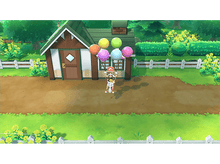 Charger l'image dans la galerie, Une scène de jeu vidéo avec une maison et un personnage tenant des ballons. La scène est lumineuse.