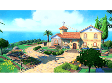 Charger l'image dans la galerie, Une maison avec un jardin au bord de la mer. Une personne marche sur un chemin.