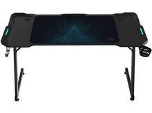 Charger l'image dans la galerie, QWARE Bureau Gaming Akron RGB Noir (QW GT-140LED)