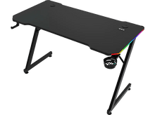 Charger l'image dans la galerie, QWARE Bureau Gaming Durhamm RGB Noir (QW GT-120RGB)