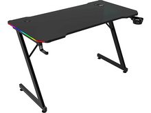 Charger l'image dans la galerie, QWARE Bureau Gaming Durhamm RGB Noir (QW GT-120RGB)
