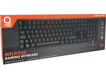 Charger l'image dans la galerie, Clavier de jeu Melrose avec éclairage LED arc-en-ciel et interrupteurs rouges.