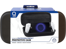 Charger l'image dans la galerie, Un étui de protection pour Playstation Portal, noir et marron. Il a une fermeture éclair et contient l'appareil et les manettes.