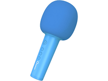 Charger l'image dans la galerie, Un microphone bleu avec une housse en mousse bleue sur le dessus. La base est bleue.