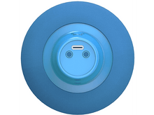 Charger l'image dans la galerie, Haut-parleur bleu avec design circulaire et deux ports.