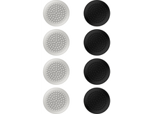 Charger l'image dans la galerie, Poignées de pouce de joystick blanches et noires avec surfaces texturées.