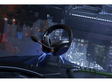 Charger l'image dans la galerie, Casque Razer noir dans un cadre futuriste. Un microphone est attaché.