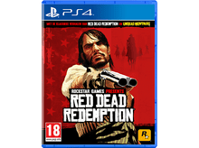 Charger l'image dans la galerie, Jaquette du jeu Red Dead Redemption pour PS4. Comprend un homme tenant une arme à feu, fond rouge.