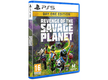 Charger l'image dans la galerie, Boîte de jeu PS5. Jeu: Revenge of the Savage Planet. Couverture avec trois personnages.