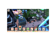 Charger l'image dans la galerie, Capture d'écran d'un jeu de construction de ville avec divers bâtiments, menus et un thème futuriste.