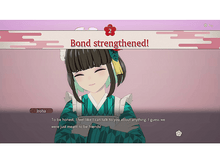 Charger l'image dans la galerie, Un personnage d'anime aux cheveux verts et noirs sourit. Le texte dit "Lien renforcé !"