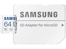 Charger l'image dans la galerie, SAMSUNG Carte mémoire 64 GB EVO PLUS micro SD avec adaptateur (MB-MC64SA/EU)